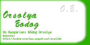 orsolya bodog business card